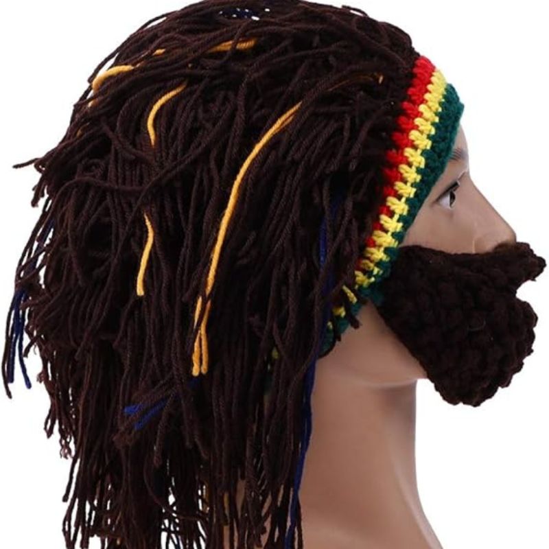 Perruque et barbe déguisement rasta – Image 2