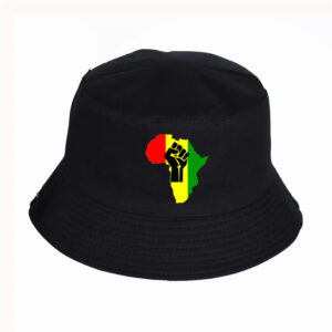 Joli chapeau bob avec dessin du continent africain.