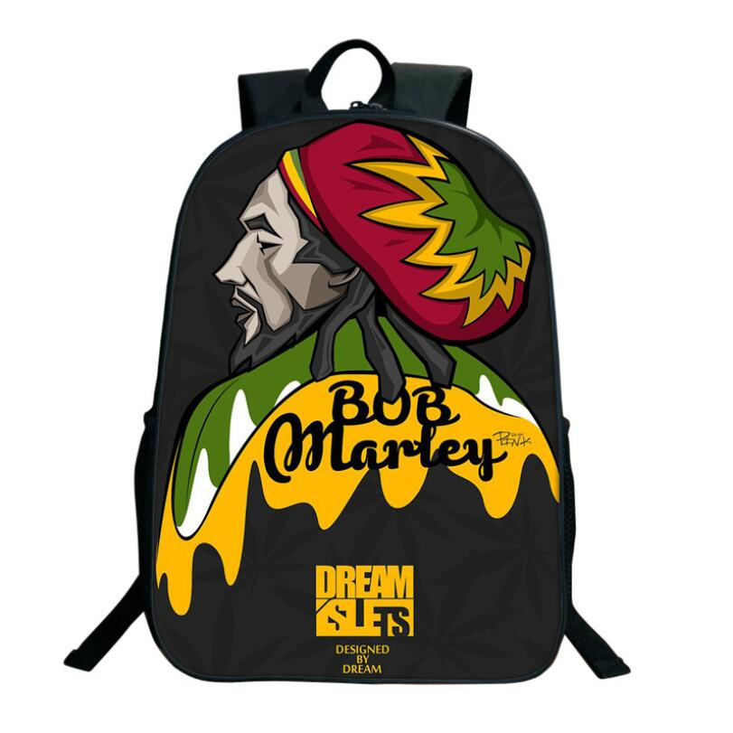 Sac à dos classique Bob Marley pour adolescents et enfants.