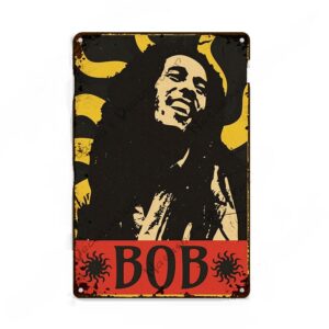 Affiche en métal Vintage Bob Marley.