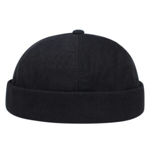 Bonnet Casquette Femme Décontracté et Original noir sur fond blanc