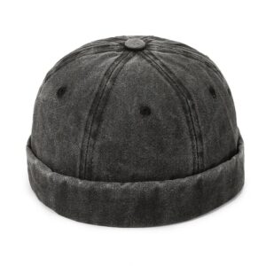 Bonnet Casquette Homme Noir Streetwear sur fond blanc