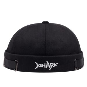 Bonnet Casquette Homme Style Breton noir sur fond blanc