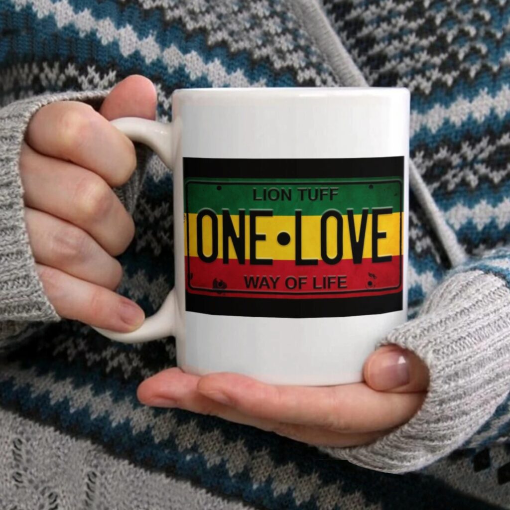 Mug Rasta Blanc One Love