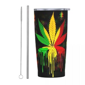 Mug Rasta Isotherme Coloré sur fond blanc