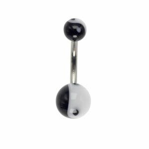 Piercing Rasta Yin et Yang en Acier Inoxydable sur fond blanc