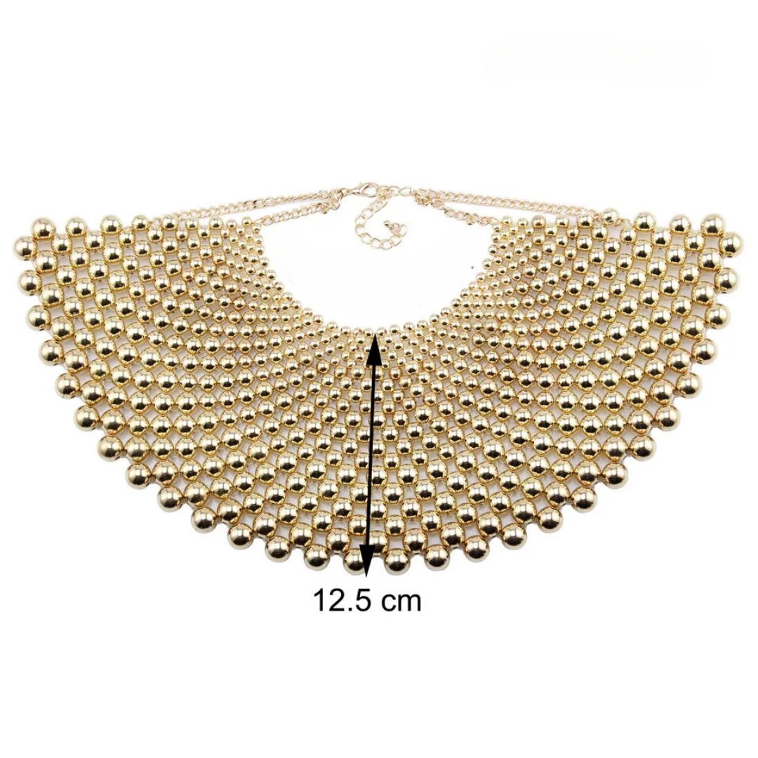 Collier Africain en Métal avec Perles