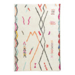 Déco Ethnique Tapis avec Formes Géométriques sur fond blanc